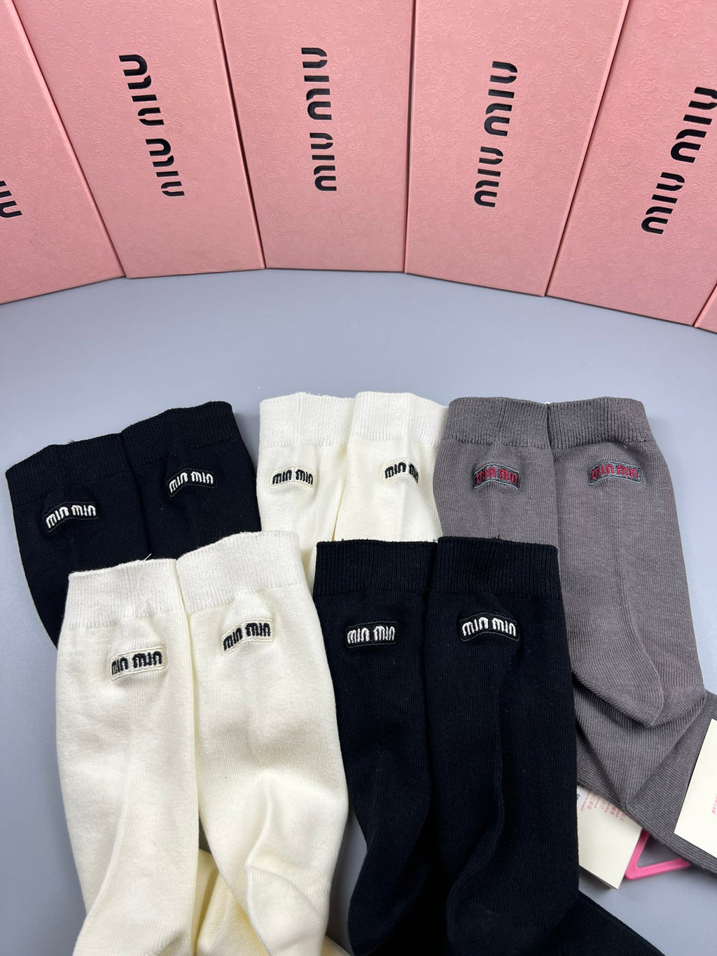 Miu Miu neutral fine rib socks, image 5