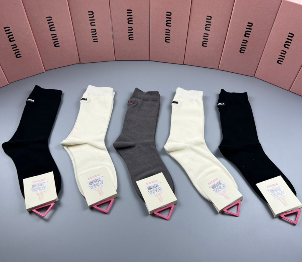 Miu Miu neutral fine rib socks, image 2