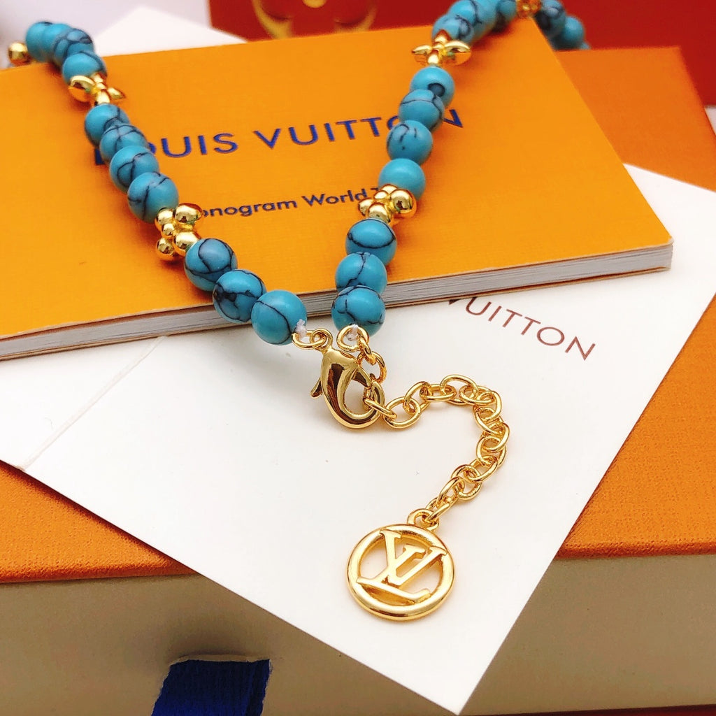 Louis Vuitton Blue Pearl Necklace - album image 3