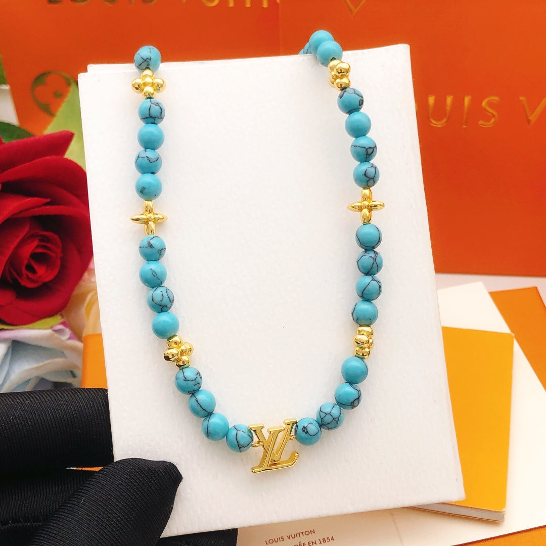 Louis Vuitton Blue Pearl Necklace - album image 4