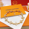 Louis Vuitton Gold-Tone Flower Crystal Accent Bracelet - album image 1