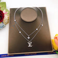 Louis Vuitton Silver-Tone Double-Layer Necklace - album image 1