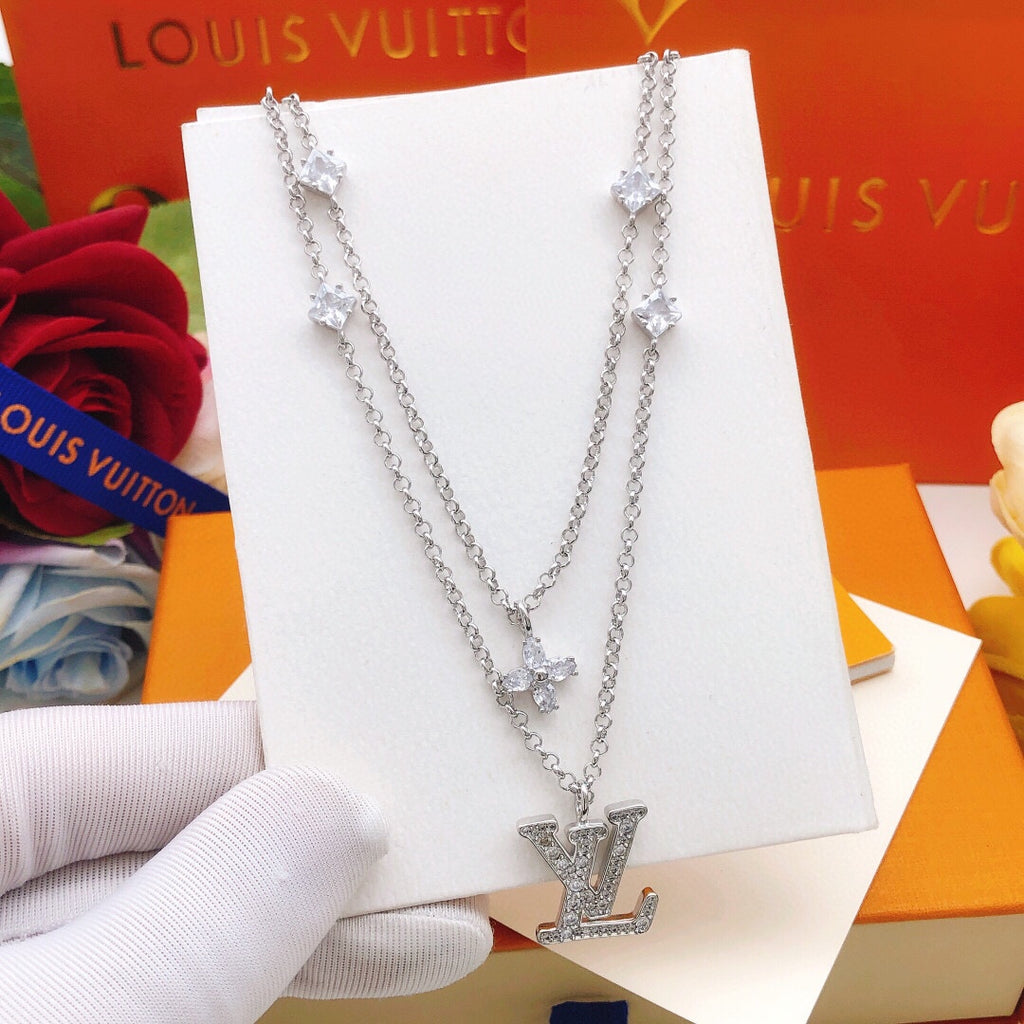Louis Vuitton Silver-Tone Double-Layer Necklace - album image 5