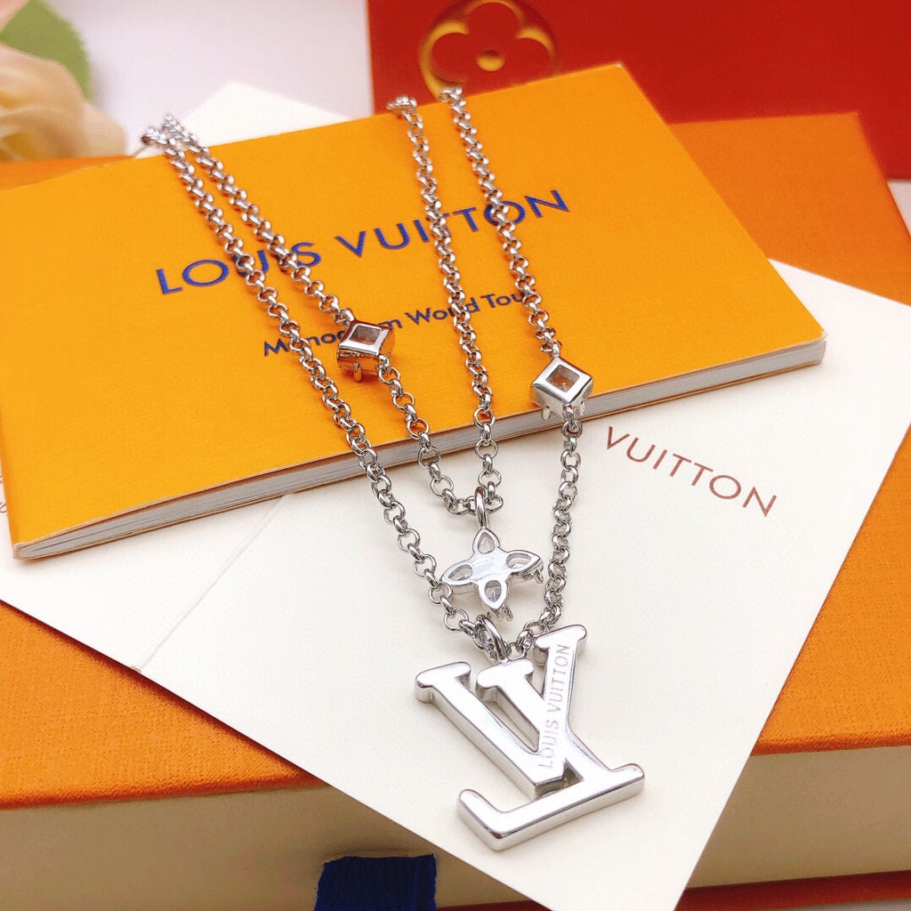 Louis Vuitton Silver-Tone Double-Layer Necklace - album image 4