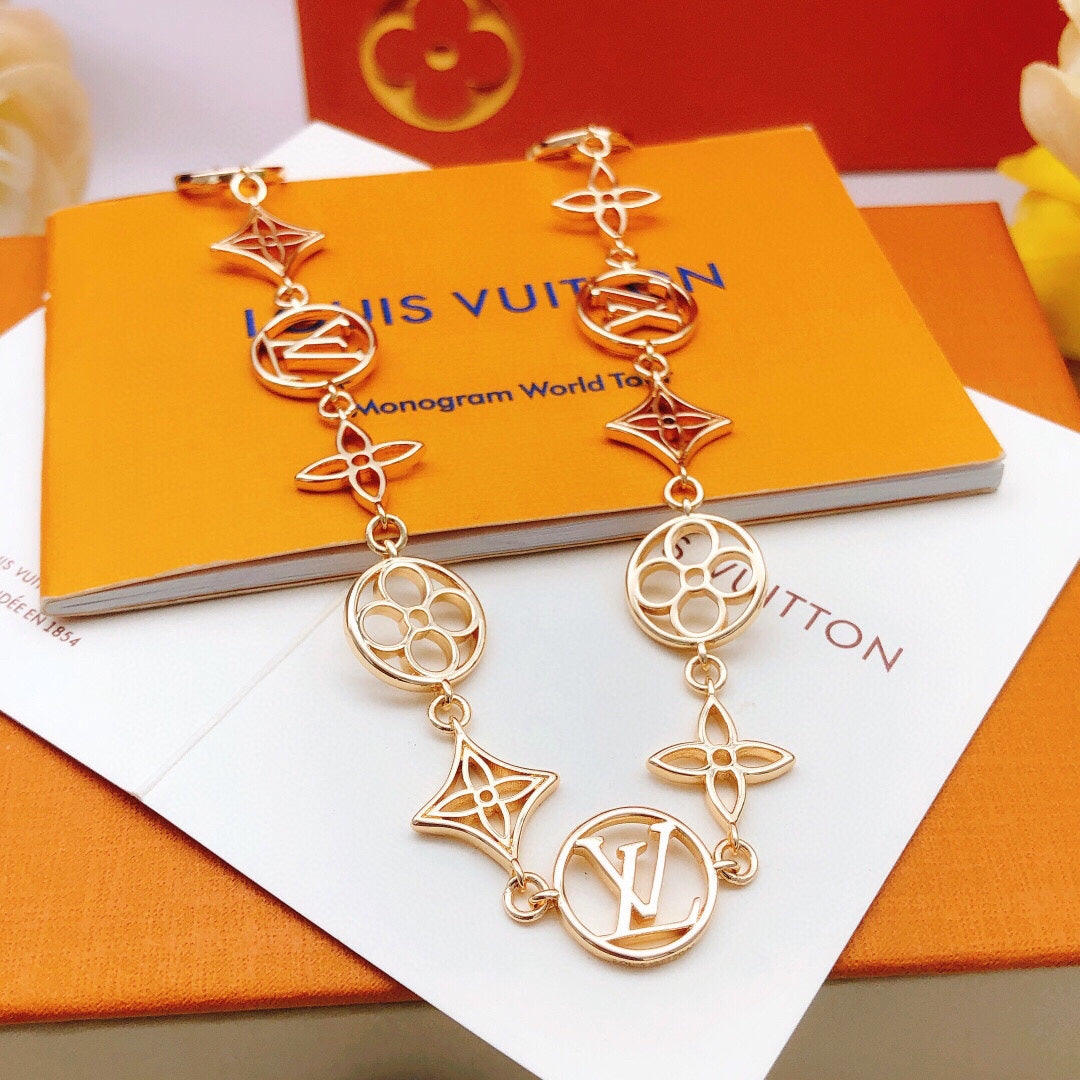 Louis Vuitton Rose Gold-Tone Gold-Tone Openwork Polished Necklace - album image 2