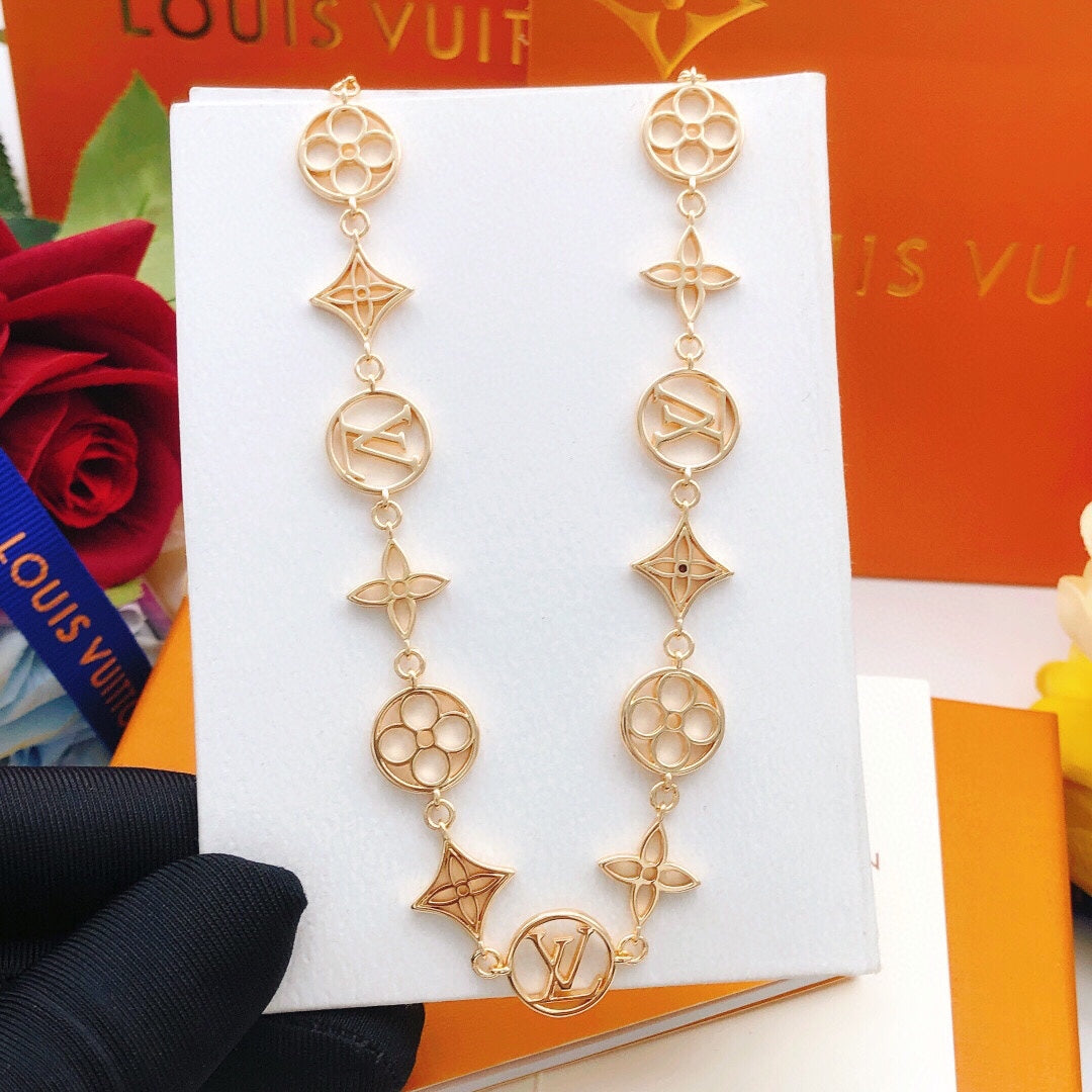 Louis Vuitton Rose Gold-Tone Gold-Tone Openwork Polished Necklace - album image 5