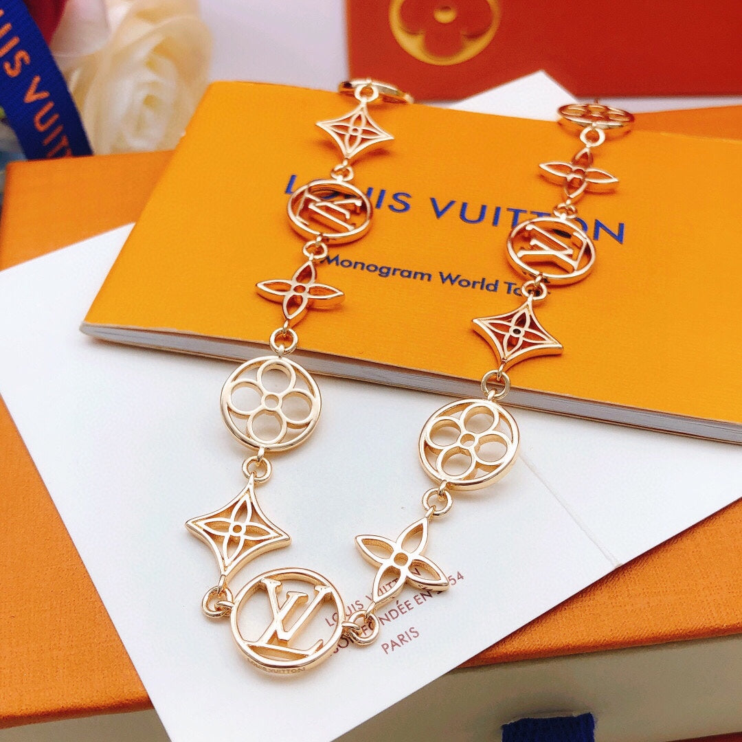 Louis Vuitton Rose Gold-Tone Gold-Tone Openwork Polished Necklace - album image 1