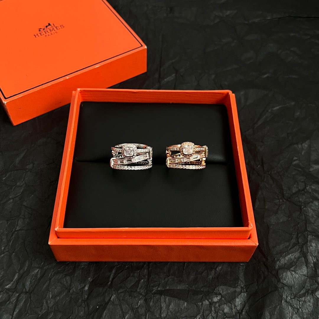 Hermès Silver-Tone Stacked Anchor Ring - album image 6