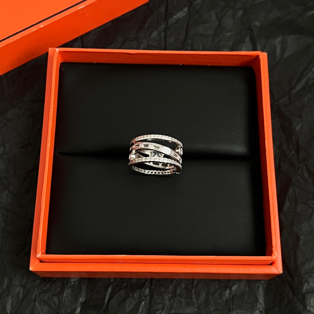 Hermès Silver-Tone Stacked Anchor Ring - album image 9