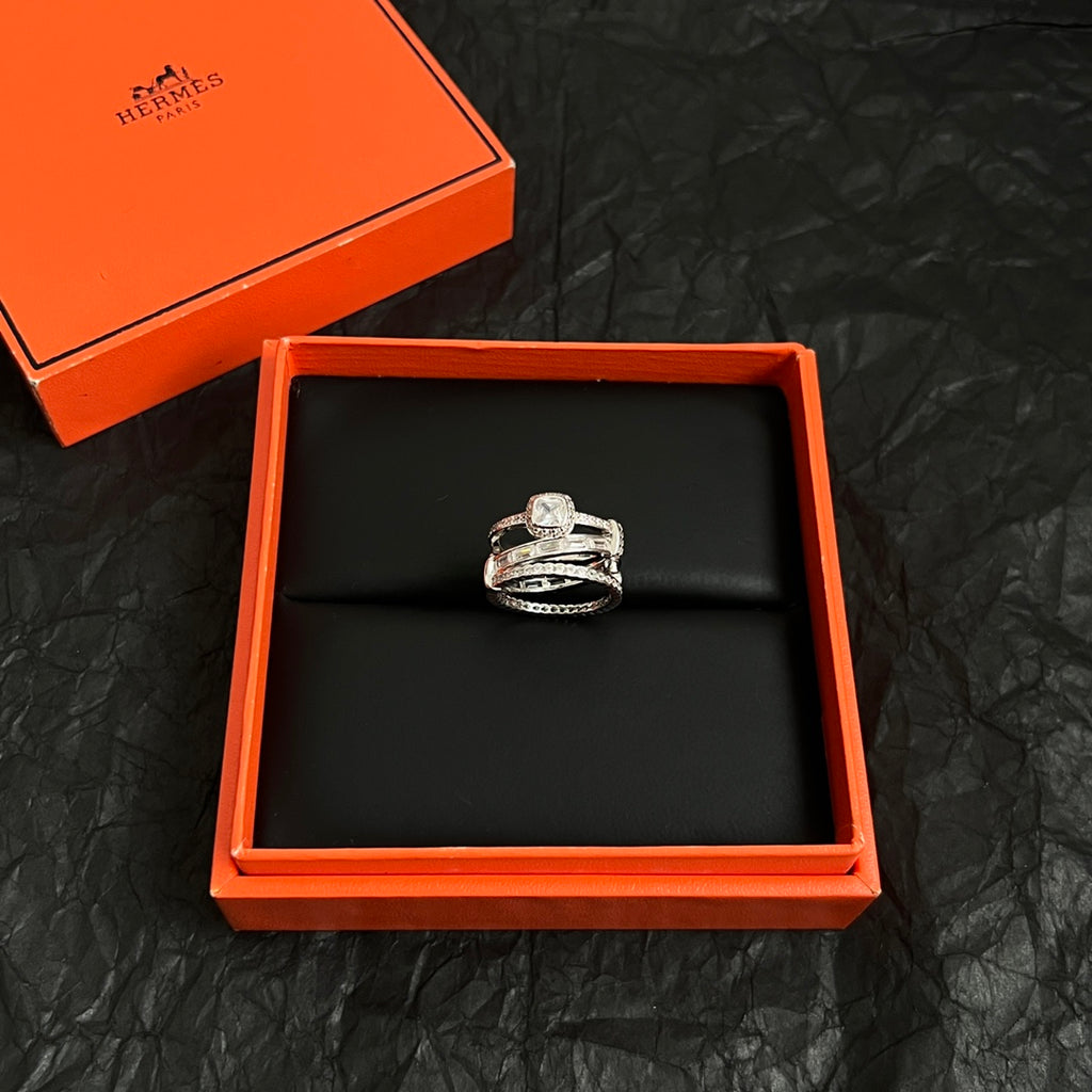 Hermès Silver-Tone Stacked Anchor Ring - album image 5