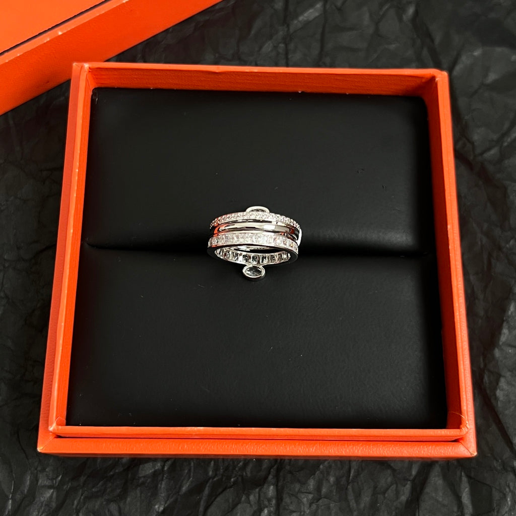 Hermès Silver-Tone Stacked Anchor Ring - album image 8