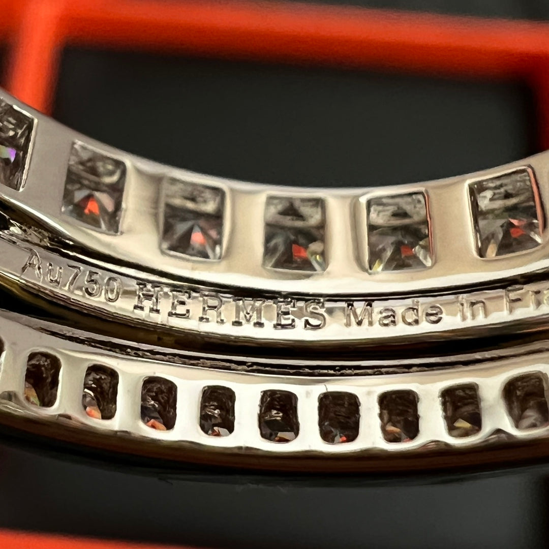 Hermès Silver-Tone Stacked Anchor Ring - album image 9