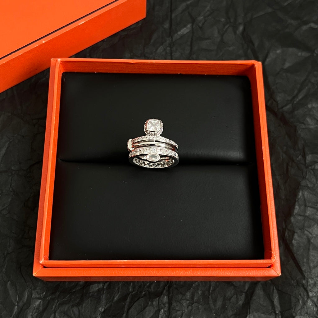 Hermès Silver-Tone Stacked Anchor Ring - album image 5