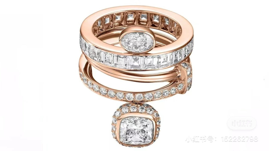 Hermès Rose Gold-Tone Round Crystal Ring - album image 2