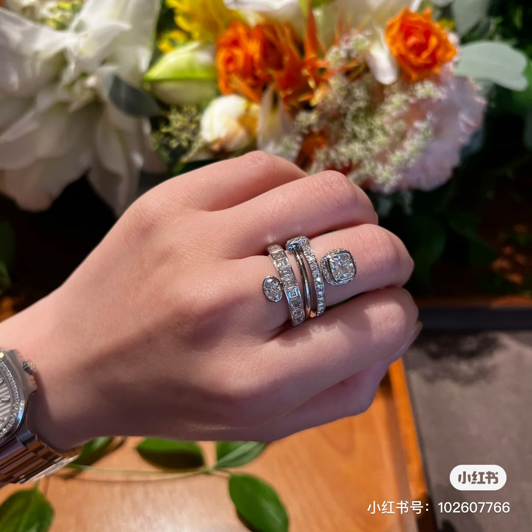 Hermès Silver-Tone Stacked Anchor Ring - album image 1