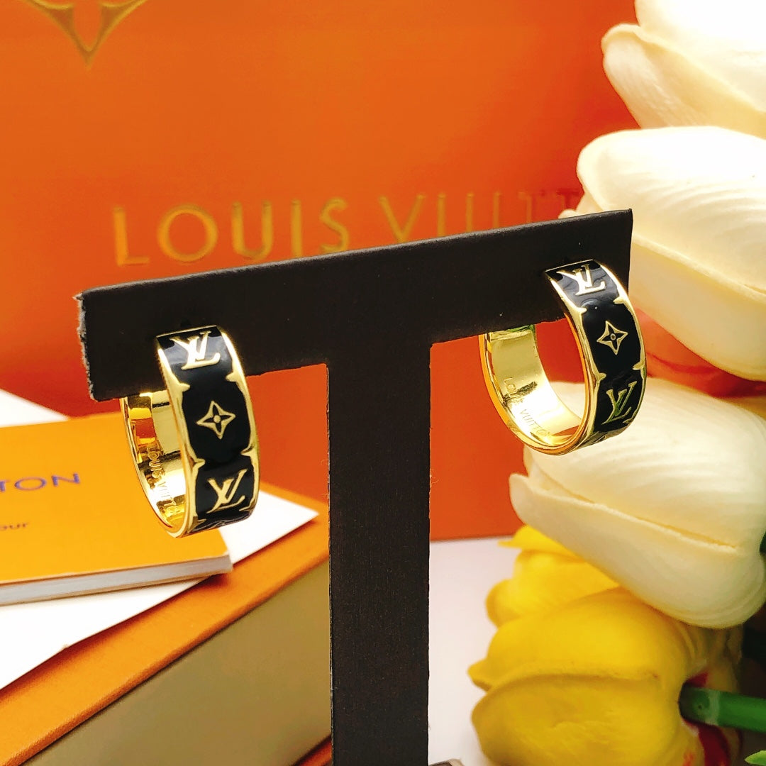 Louis Vuitton Black Circular Earrings - album image 5