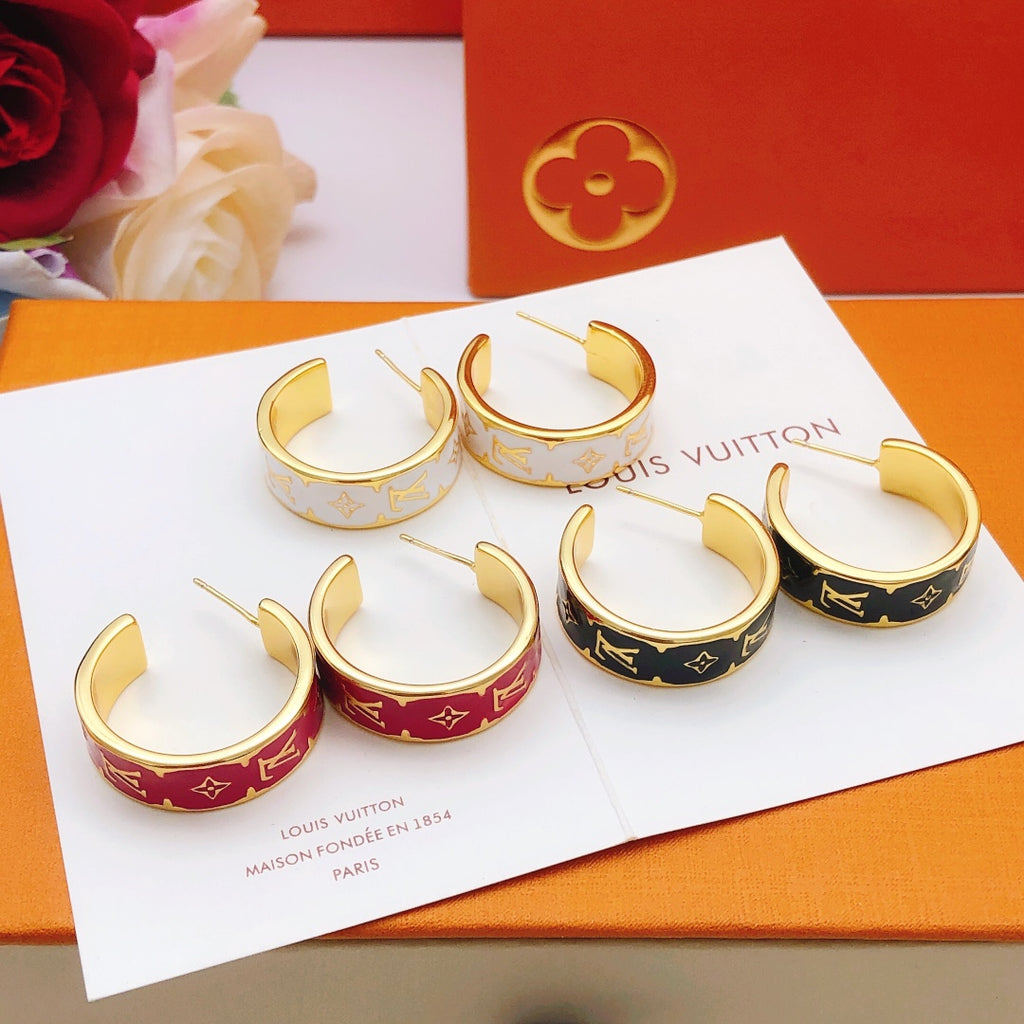 Louis Vuitton Black Circular Earrings - album image 6