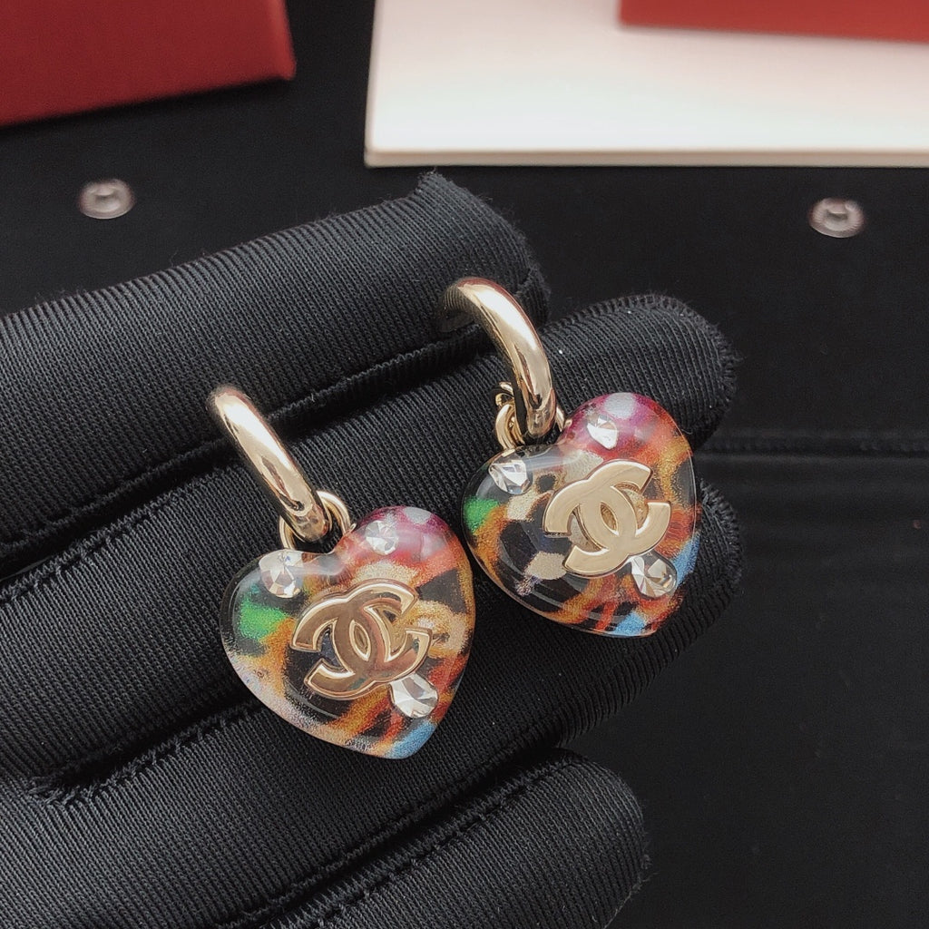 Chanel Gradient Heart Earrings - album image 1