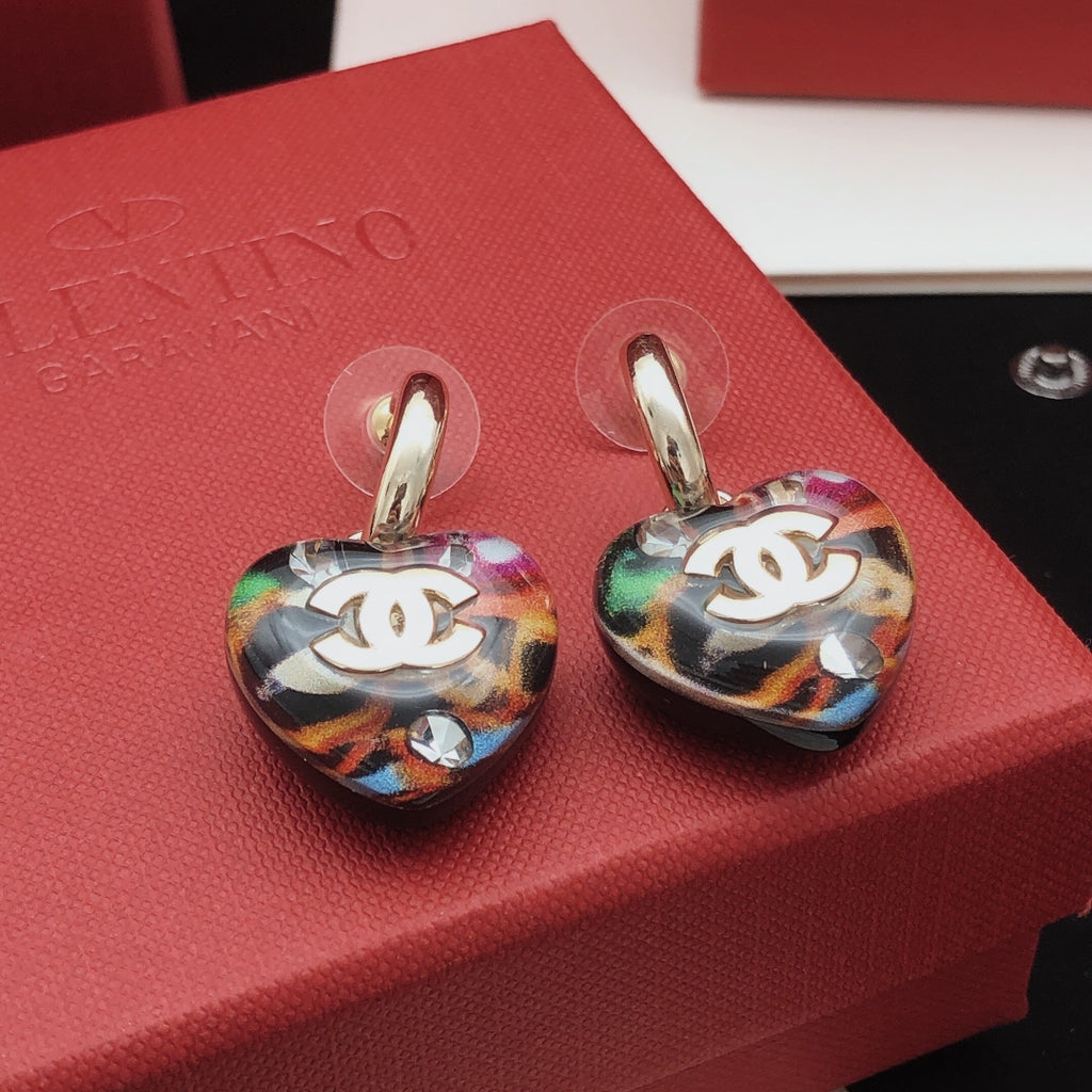 Chanel Gradient Heart Earrings - album image 3