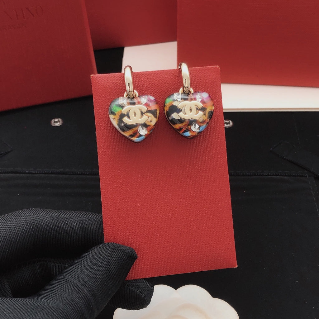 Chanel Gradient Heart Earrings - album image 7