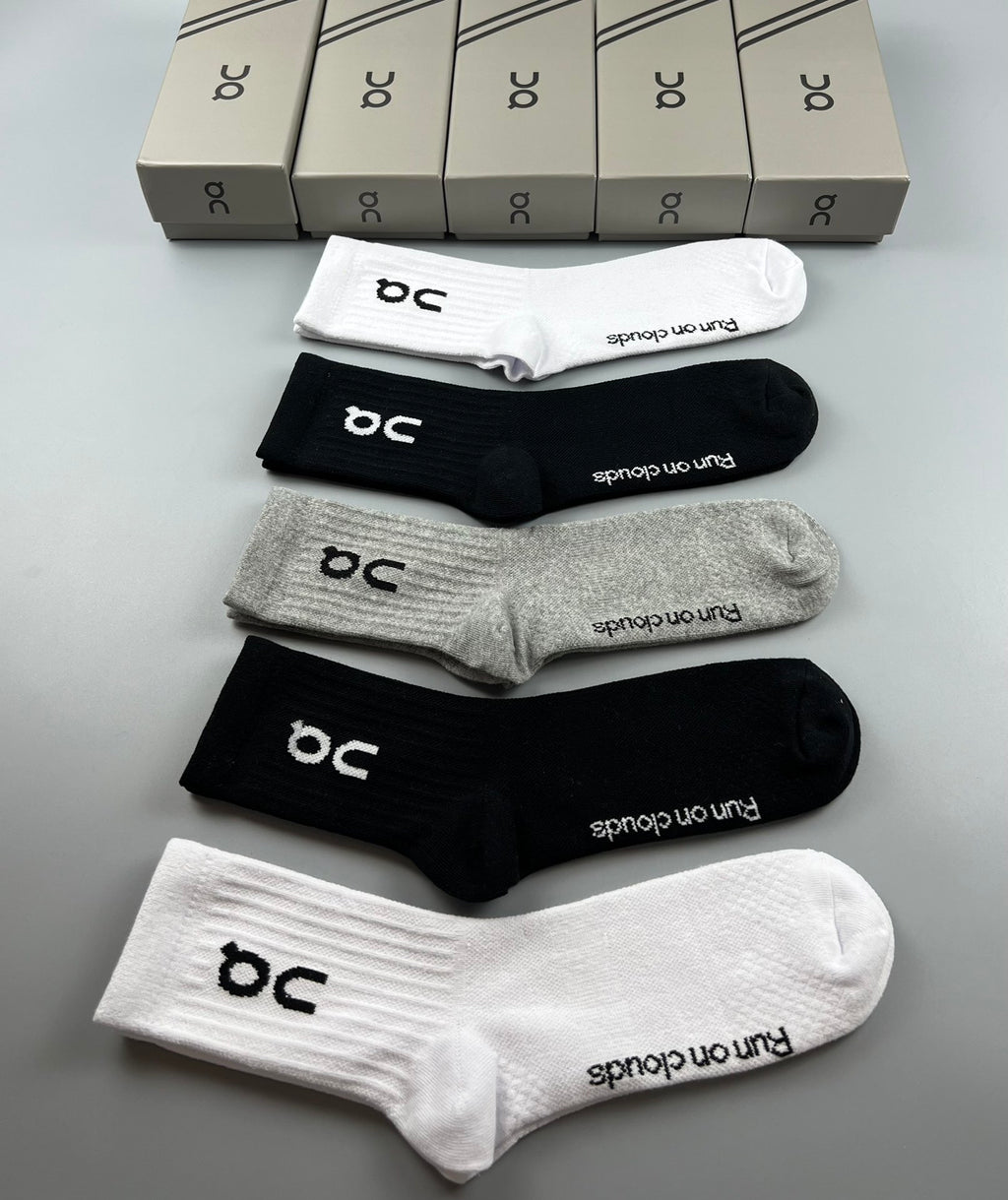 On bright ribbed crew socks - product view 8