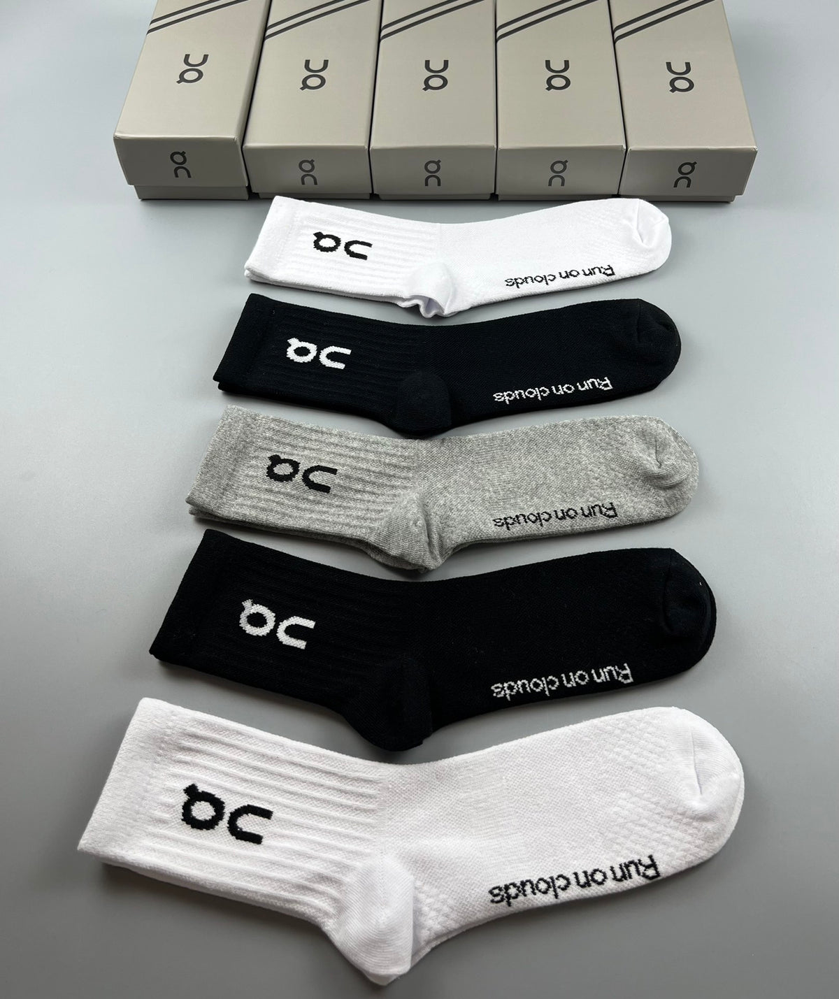 On bright ribbed crew socks - product view 8