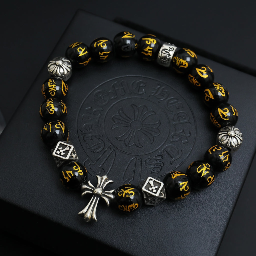 Chrome Hearts Dark and Amber Bead Wrist Bracelet - album image 2