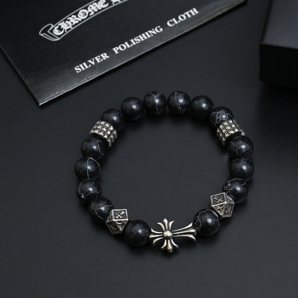 Chrome Hearts Dark and Amber Bead Wrist Bracelet - album image 3
