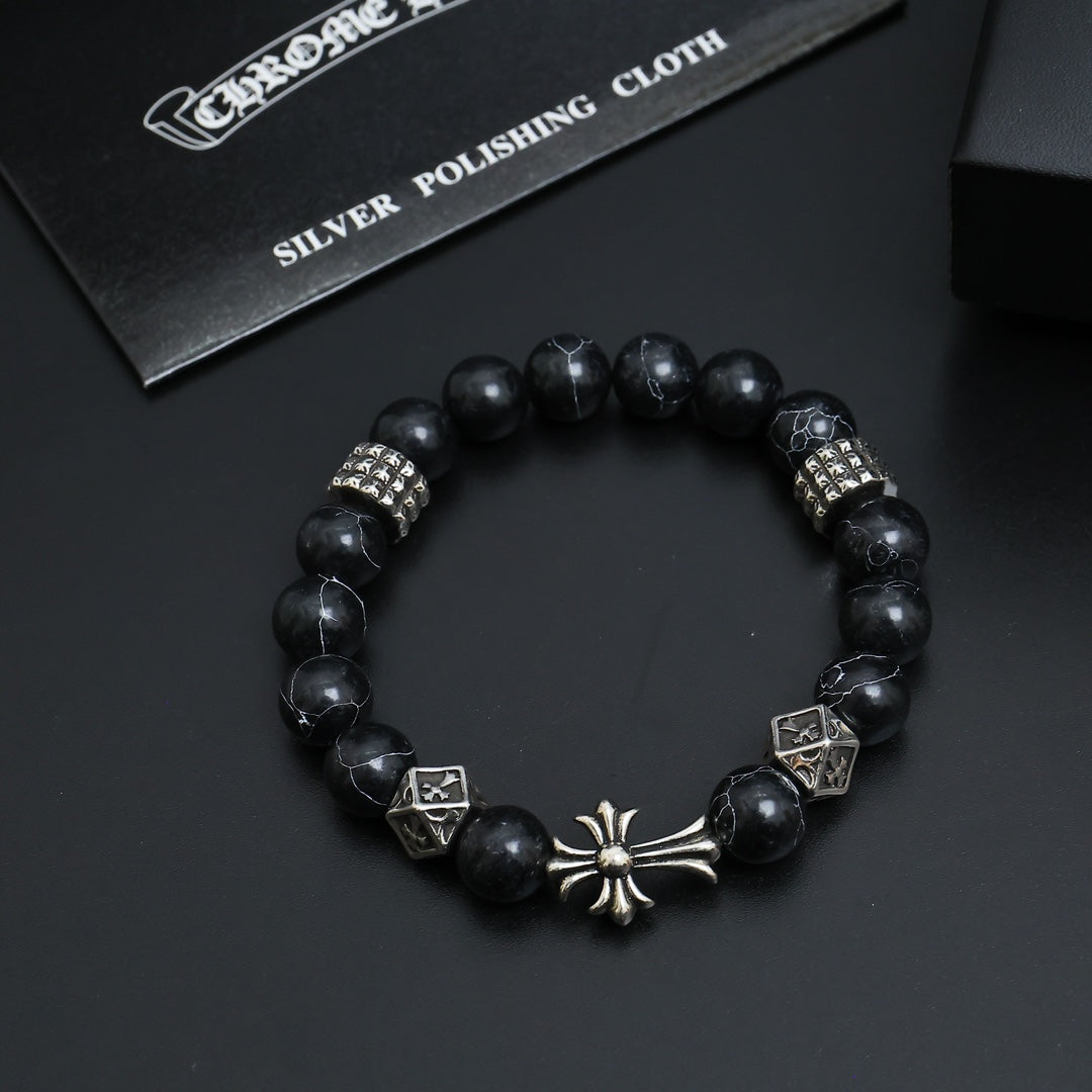 Chrome Hearts Dark and Amber Bead Wrist Bracelet - album image 3