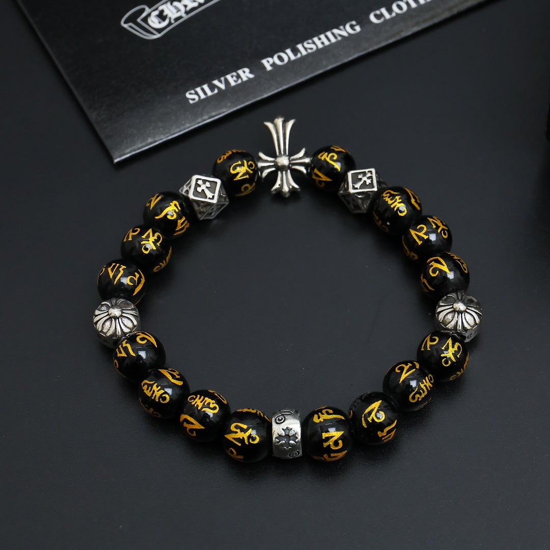 Chrome Hearts Dark and Amber Bead Wrist Bracelet - album image 4