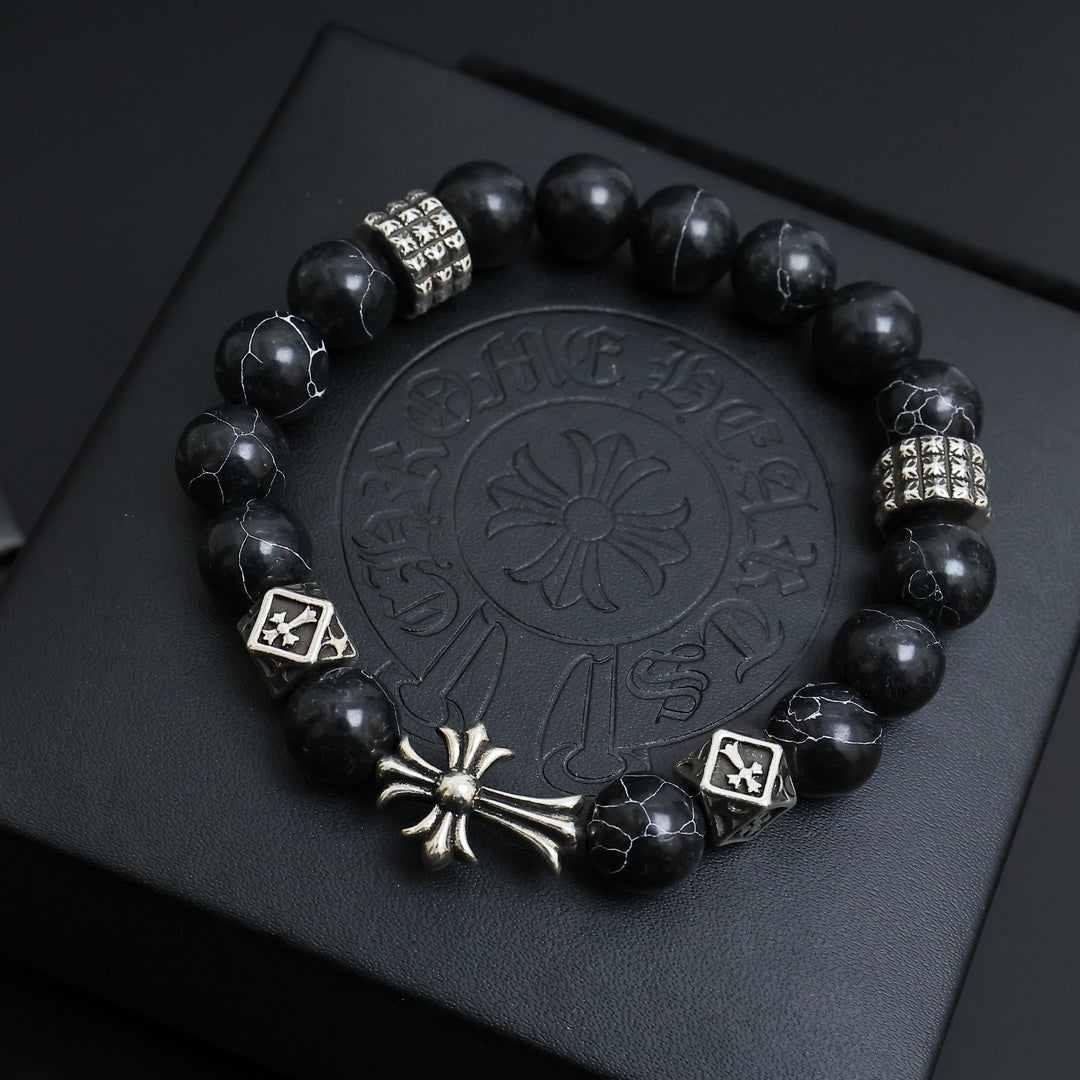 Chrome Hearts Dark and Amber Bead Wrist Bracelet - album image 5
