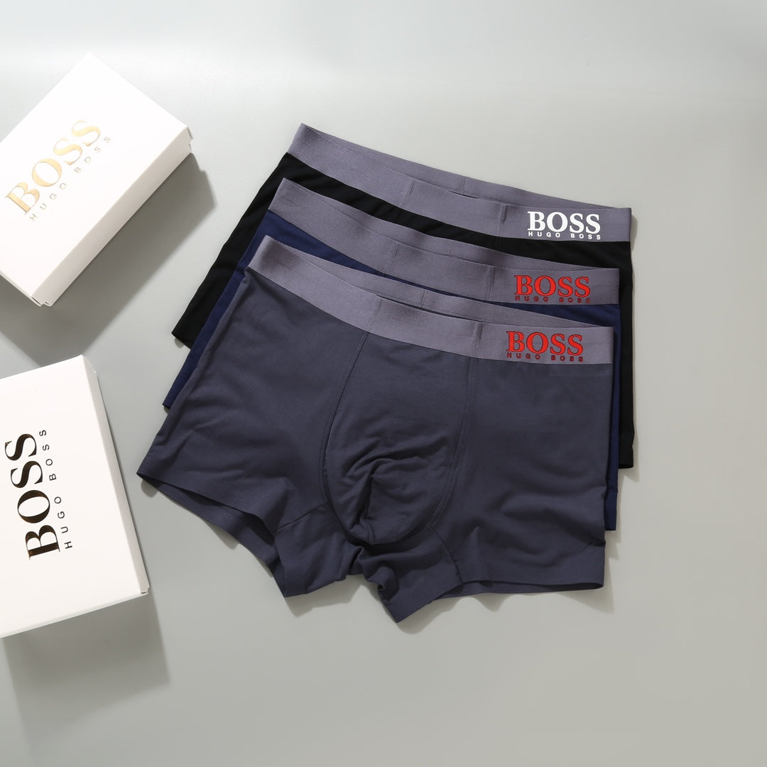 BOSS Men's Contrast Waist Boxer Briefs - Box of 3 Pieces - image 1
