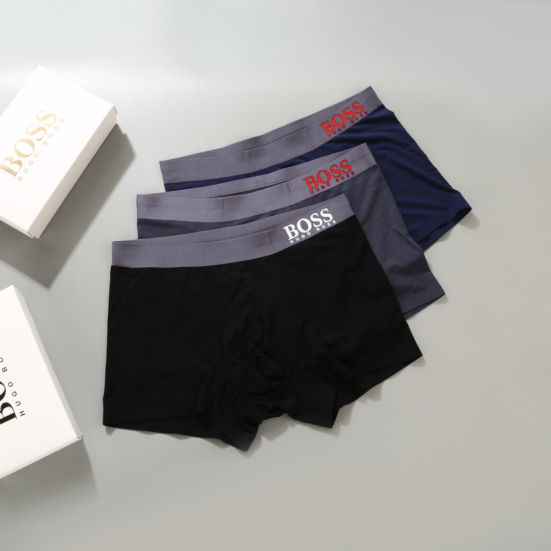BOSS Men's Contrast Waist Boxer Briefs - Box of 3 Pieces - image 2