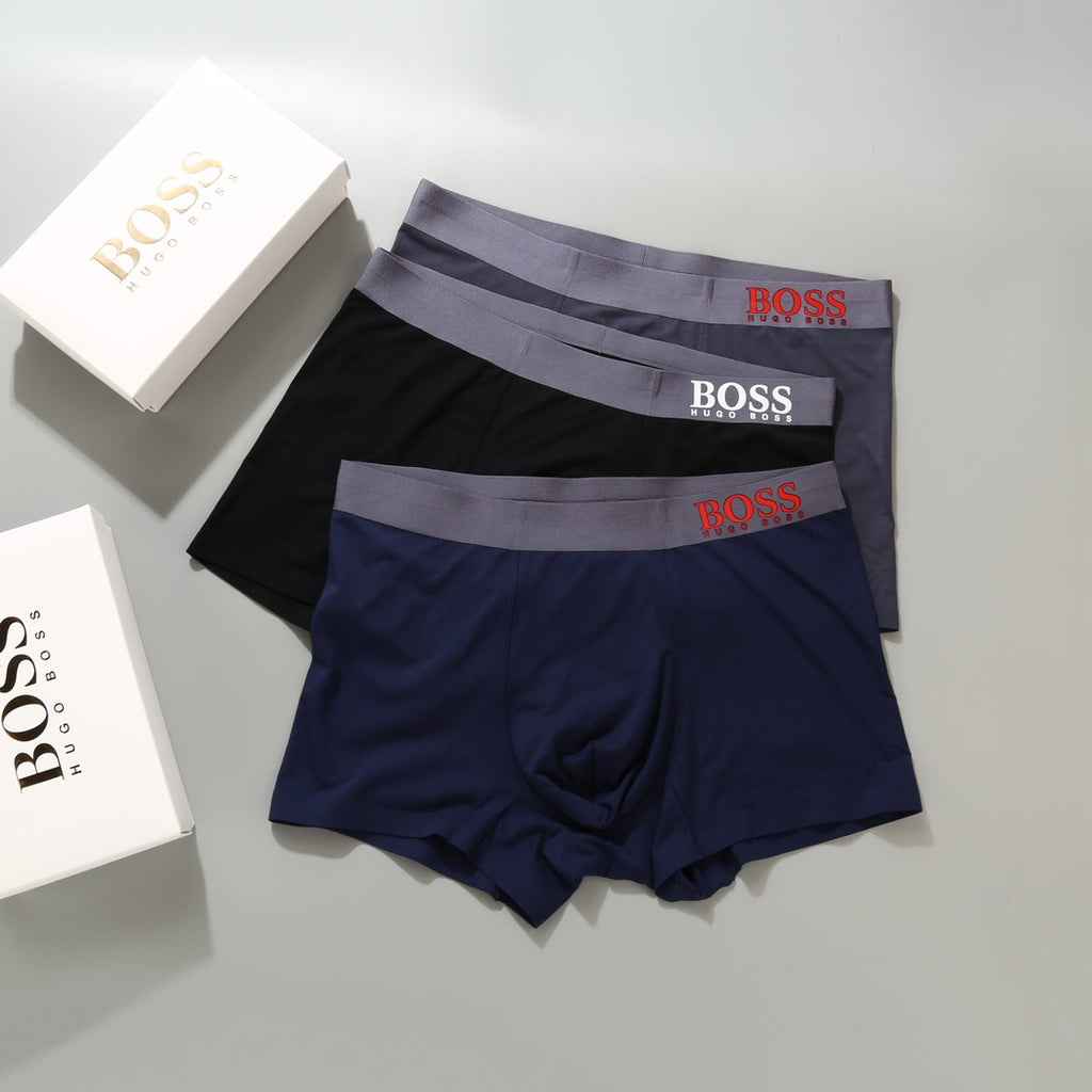 BOSS Men's Contrast Waist Boxer Briefs - Box of 3 Pieces - image 3