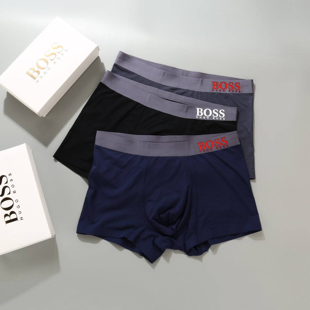 BOSS Men's Contrast Waist Boxer Briefs - Box of 3 Pieces - image 3