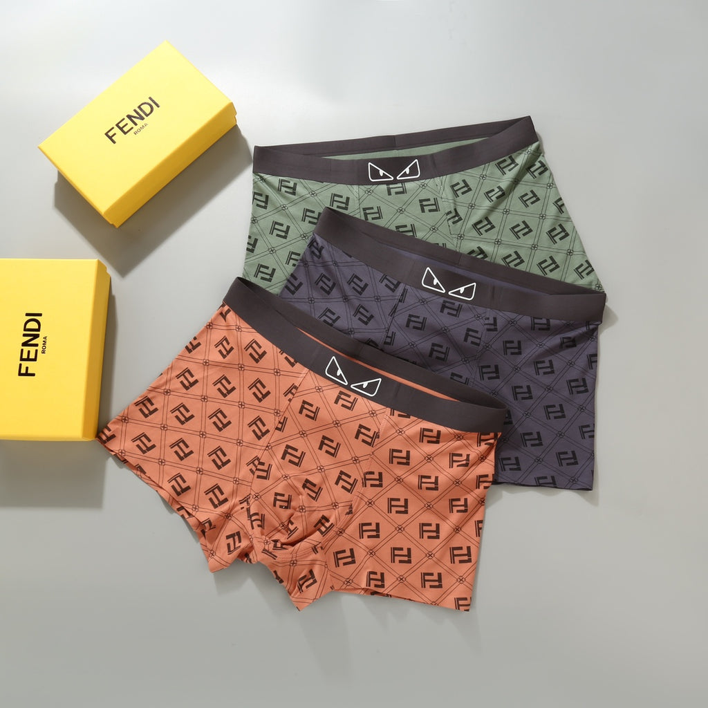 Fendi outlined eye waist print boxer briefs - view 3