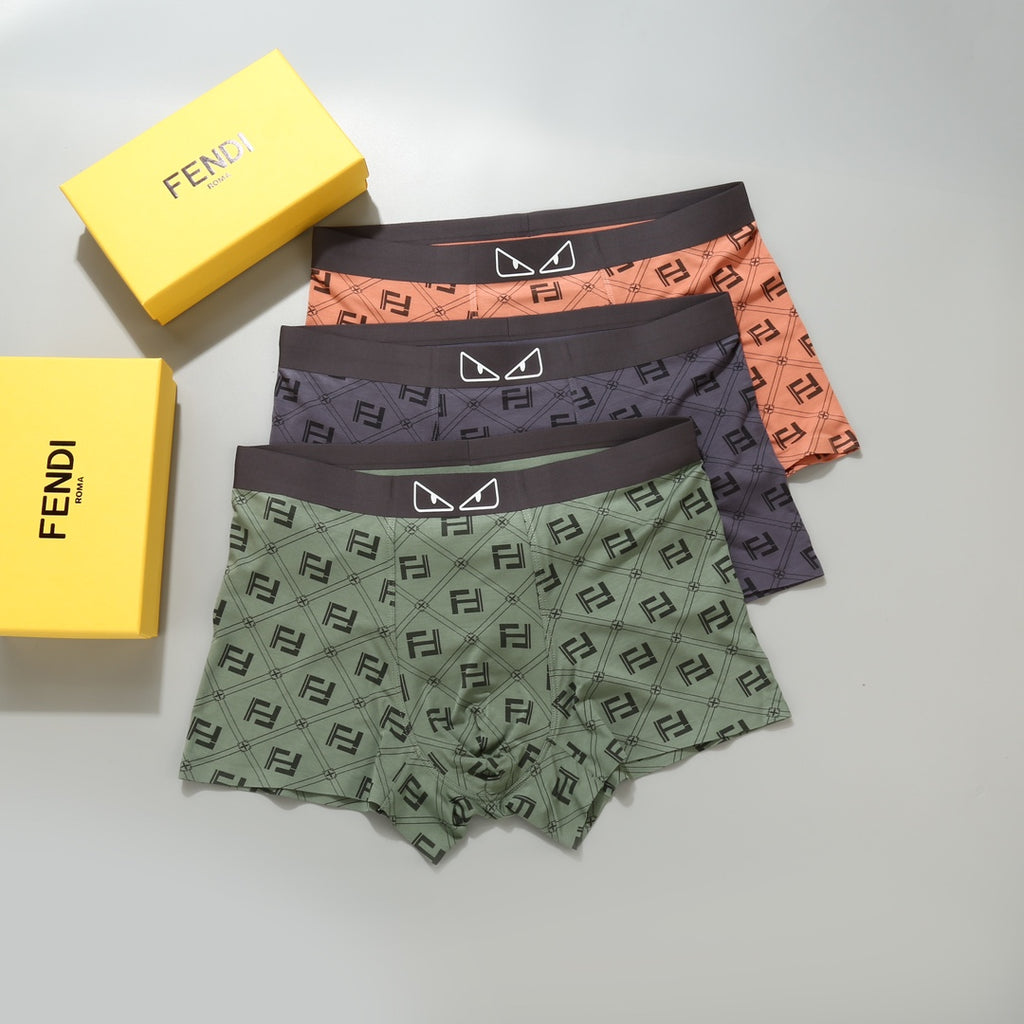 Fendi outlined eye waist print boxer briefs - view 2