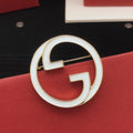 Gucci Enamel White Circular Brooch - album image 1