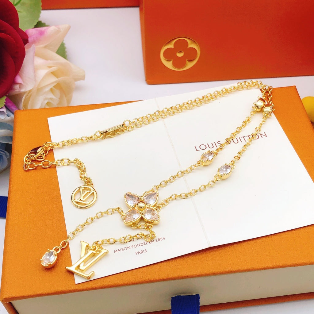 Louis Vuitton Blossom Tassel Marquise Crystal Accent Necklace - album image 3