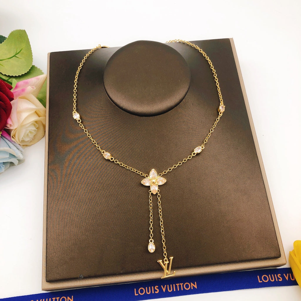 Louis Vuitton Blossom Tassel Marquise Crystal Accent Necklace - album image 7
