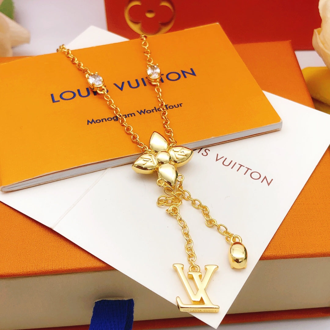 Louis Vuitton Blossom Tassel Marquise Crystal Accent Necklace - album image 5