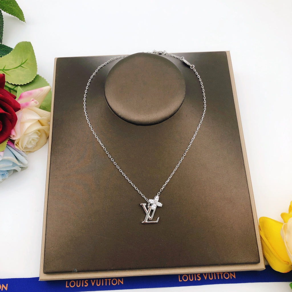 Louis Vuitton Silver-Tone Blossom Marquise Crystal Accent Necklace - album image 6