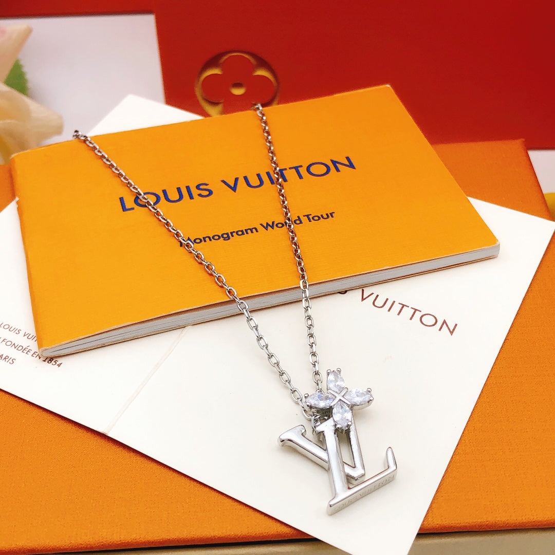 Louis Vuitton Silver-Tone Blossom Marquise Crystal Accent Necklace - album image 2