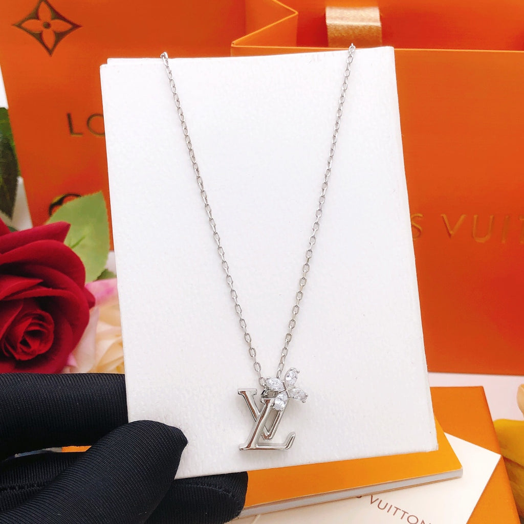 Louis Vuitton Silver-Tone Blossom Marquise Crystal Accent Necklace - album image 7