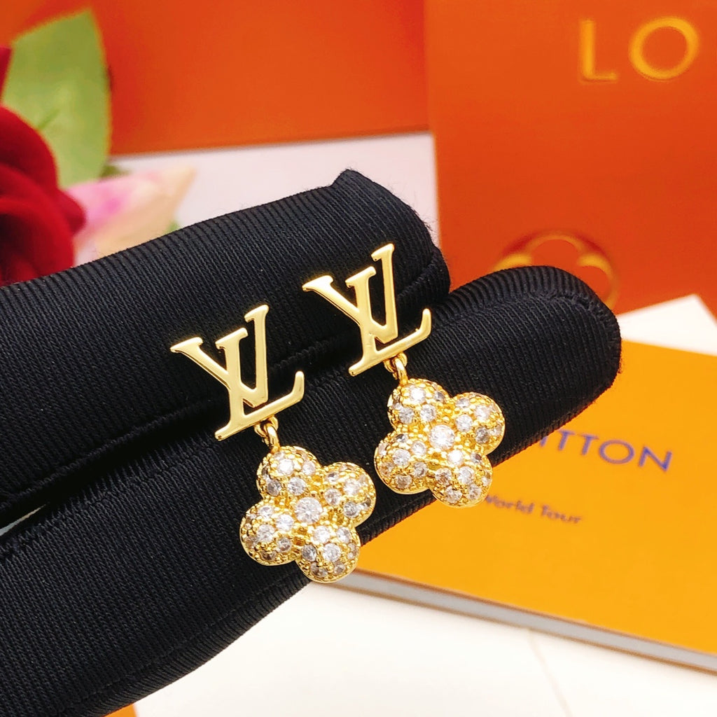 Louis Vuitton Gold-Tone Flower Earrings - album image 1