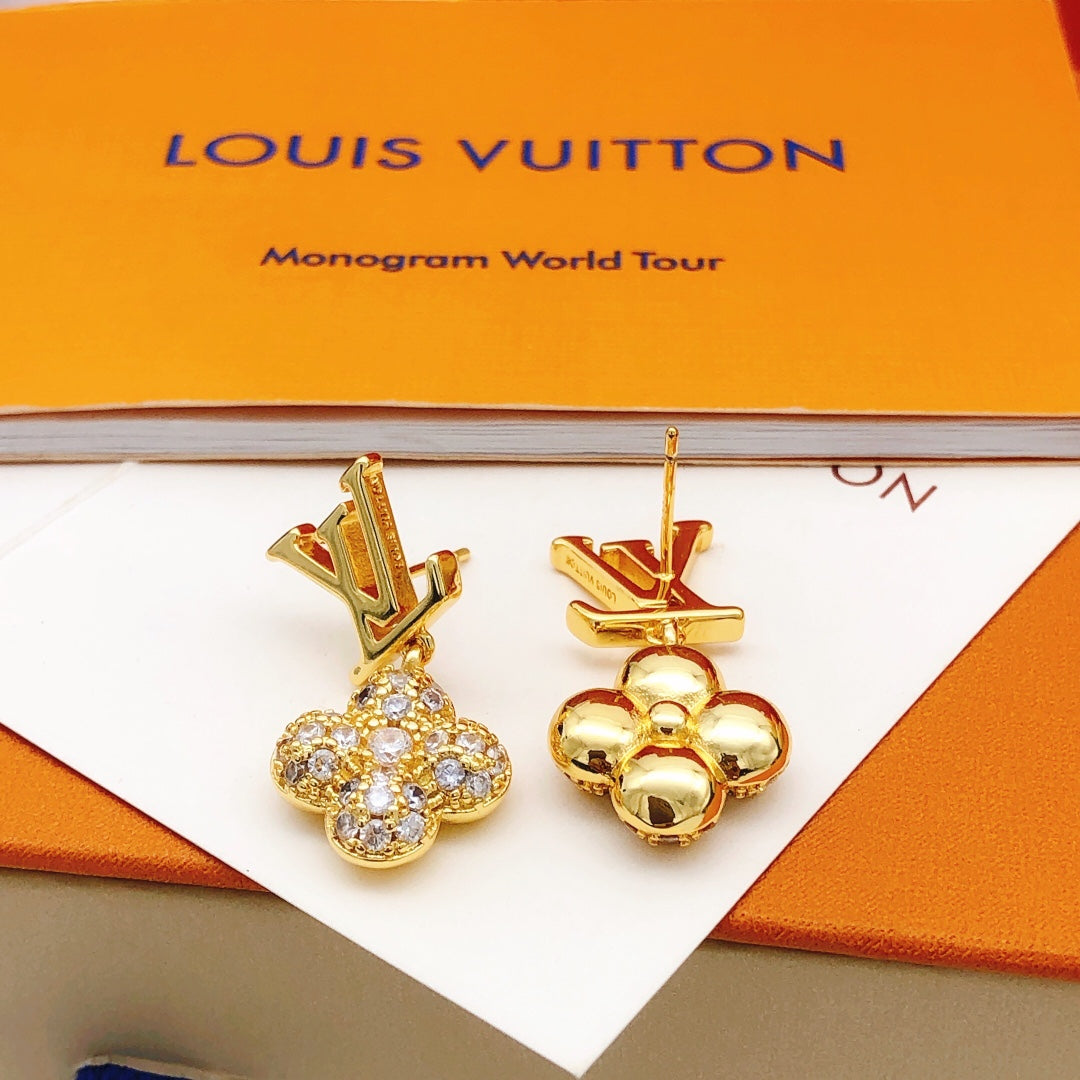 Louis Vuitton Gold-Tone Flower Earrings - album image 3