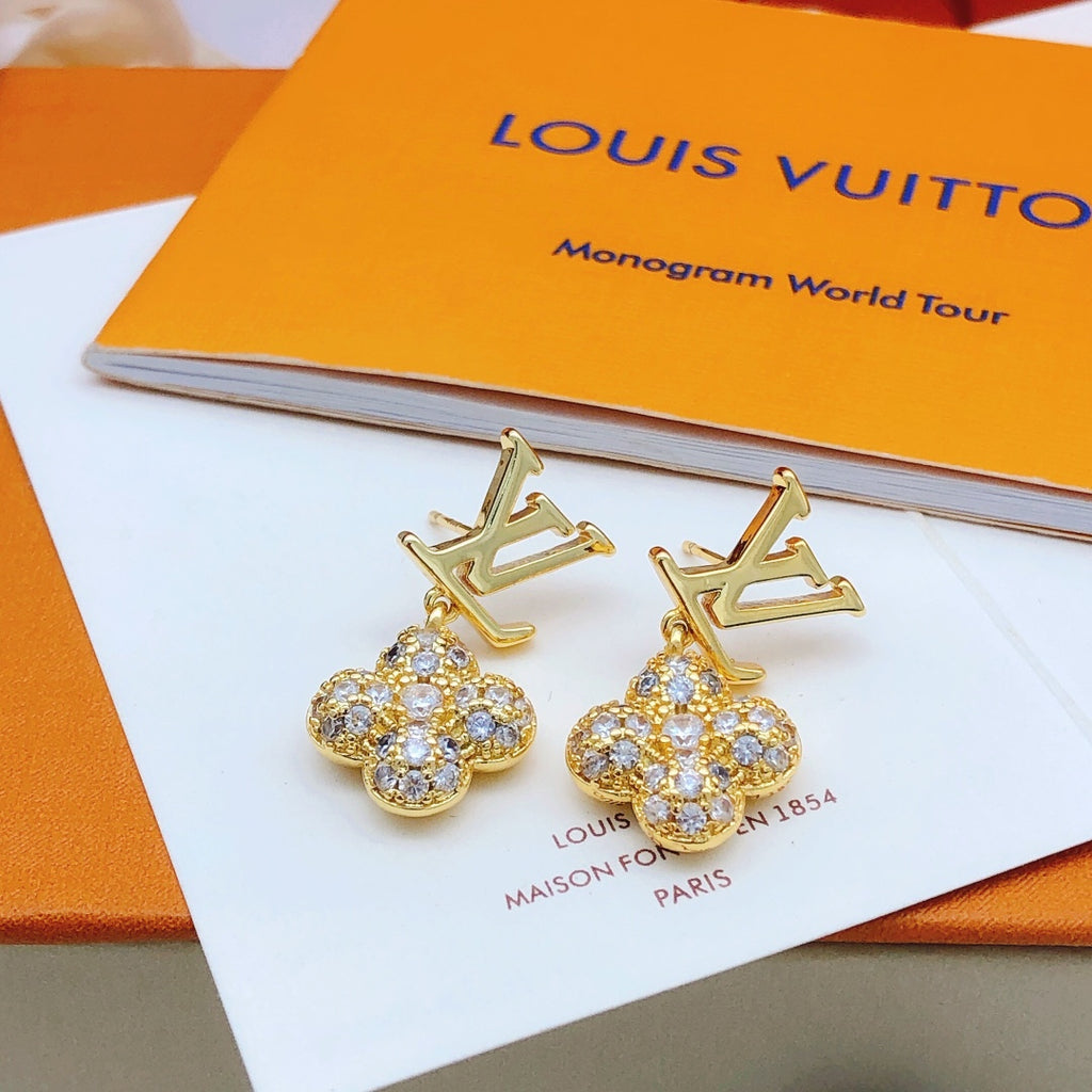 Louis Vuitton Gold-Tone Flower Earrings - album image 4