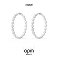 APM Monaco Silver-Tone Crystal Teardrop Hoop Earrings - album image 1
