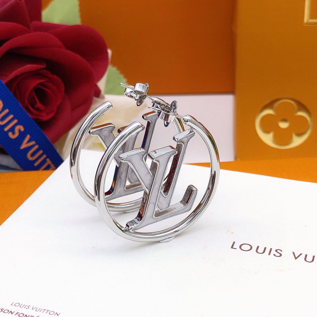 Louis Vuitton Silver-Tone Circular Earrings - album image 8