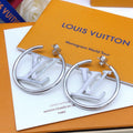 Louis Vuitton Silver-Tone Circular Earrings - album image 1